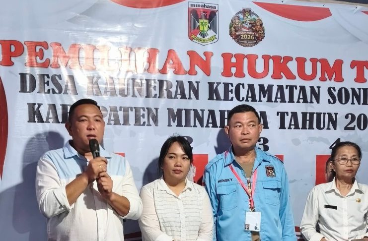 Hukum Tua Desa Kauneran Lakukan Pantauan Pelaksanaan Pilhut Desa Kauneran