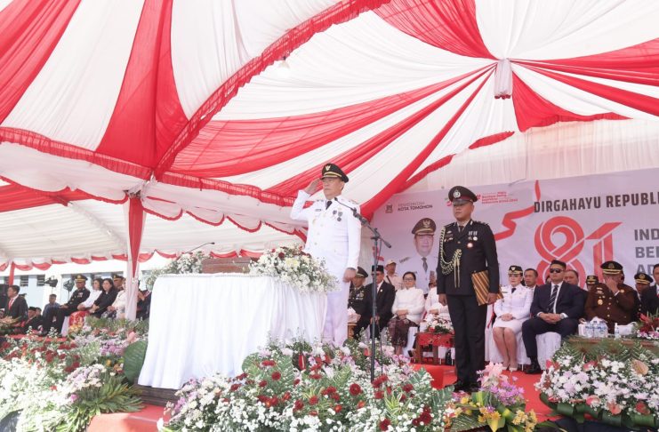 Wali Kota Tomohon Pimpin Upacara HUT ke-81 Kemerdekaan RI